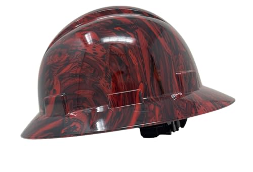 Casque de protection intégral pour artisans motif tête de mort finition brillante