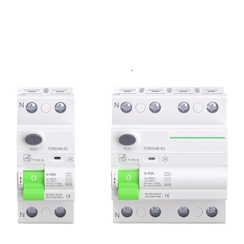 RCD RCCB ELCB �^�C�v B EVES 30/100/300mA 2P 4P AC 63A 10kA Din ���[�� 35 �~�����[�g���c���d���T�[�L�b�g�u���[�J�[(16A,2P 30mA)