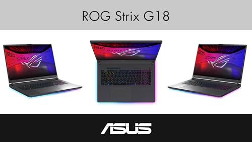 Image of ASUS ROG Strix G18 Gaming Laptop 18 inch 240Hz WQXGA IPS Nebula Display (Intel Ultra 9-275HX, GeForce RTX 5070 8GB, 32GB DDR5, 8TB SSD, Per-Key RGB, Thunderbolt 4, Win 11 Pro) w /DKZ USB Port Expander