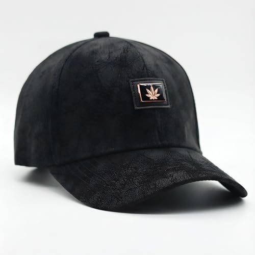 Image of kill off Premium Men's Leather Baseball Cap with Embroidered Patch, Adjustable Fit, Lightweight Comfortable Casual Wear Hat