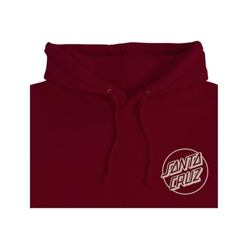 SANTA CRUZ Opus Dot P/O Hooded Heavyweight Sweatshirt Maroon W/Tan XL Mens3