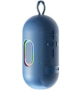 LAPCARE Ozzie 10W Bluetooth Speaker with RGB Lights, TWS Stereo Sound, Dual Bass Radiators, Bluet...