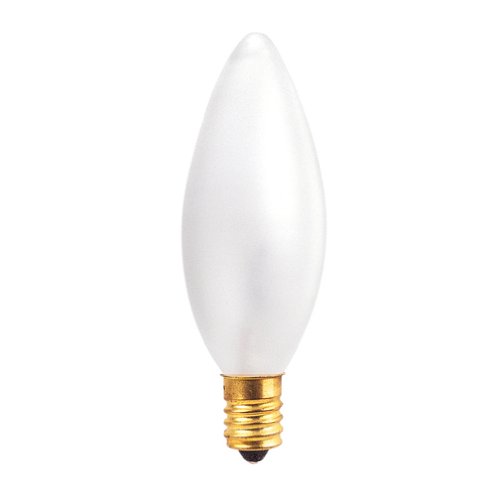 Bulbrite Incandescent B10 Candelabra Screw Base (E12) Light Bulb, 1 Count (Pack of 1), Frost