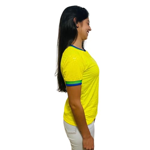 Camisa da Seleção Brasileira Feminina Licenciada (BR, Alfa, GG, Regular, Amarelo)