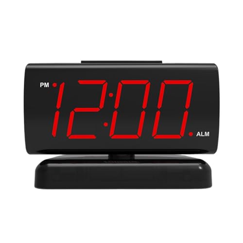 Reloj digital moderno con alarma LED y dígitos giratorios ajustables 2