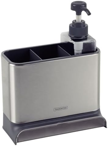 Organizador de Pia Tramontina Plurale em Plástico e Aço Inox