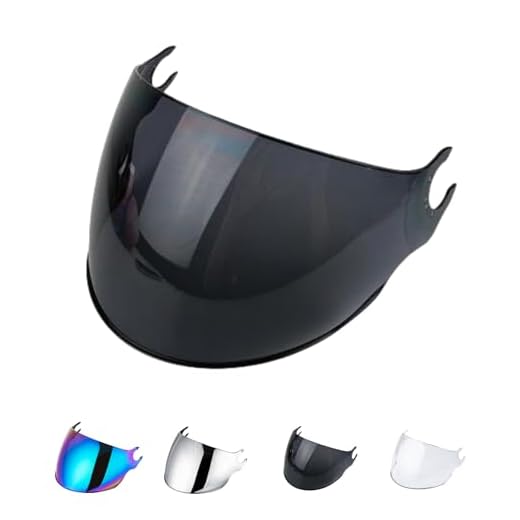 Visiera Casco Moto per LS2 of562,Sostituzione della Visiera della Lente del Casco del Parabrezza del Motociclo per Il Casco Viso Aperto,Solo la visiera Non compatibile con LS2 Airflow 2