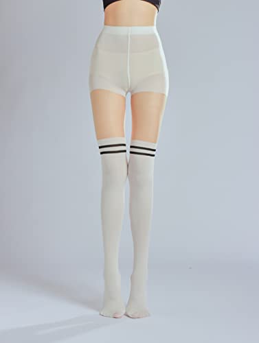 Image of Sahabowi Women Sheer Tights, High Waist Pantyhose, Vintage Control Top Stockings(Patterns Colourful), Pantyhose5