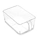 BINO Refrigerator, Freezer, and Kitchen Pantry Cabinet Organizer Plastic Bin with Handle, Clear Plastic Storage Bins Refrigerator Organizer Bins Fridge Organizer Pantry Organizer Pantry Storage, Large