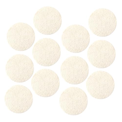 LIFKOME 12 piezas Esponjas Naturales de Lufa para Lavado Facial Exfoliantes Suaves para Limpieza Profunda y Eliminación de Maquillaje Reutilizables y Lavables