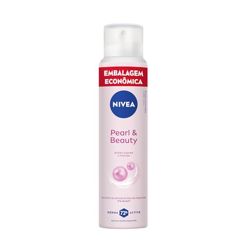 NIVEA Desodorante Aerossol Pearl & Beauty 200ml - Proteção por 72h para axilas mais suaves e bonitas