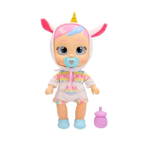 CRY BABIES Dreamy Bambola Interattiva Aiuta Dreamy a Muovere i Primi Passi, a Emettere 10 Suoni e Reazioni. Piangere le Lacrime Bambini a partire da 3 anni