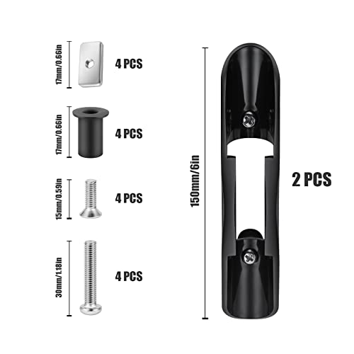 AIEX Kayak Paddle Holder & Fishing Net Clip, 2 Sets Deck Mounted for Universal Kayak Paddle Clip with Screws, Pelican Kayak Accessories Paddle Clips for Kayaking - Image 3
