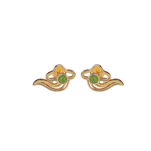 Boucles en jade Hetian S925 : sublimez votre tenue avec ce bijou d'inspiration rétro