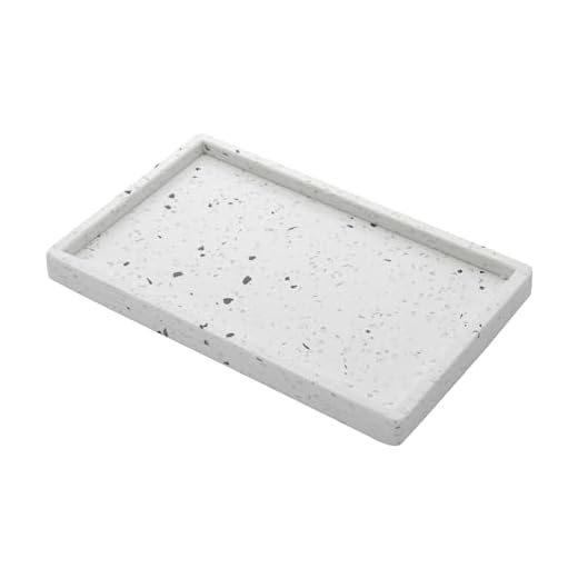 LYOR - Bandeja de Mármore Terrazzo 27cm x 17cm x 2cm