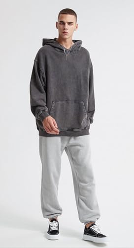 Oversized Hoodie for Men Trendy Acid Washed Sweatshirt Vintage Unisex Streetwear Hoddies Pullover Hoddie2