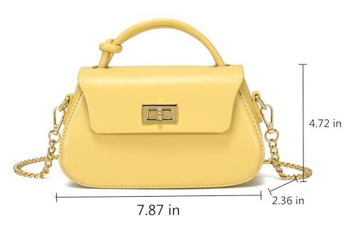 JHVYF small purses for women trendy mini purses for women 2025 Stylish and Simple Crossbody Bag Yellow3