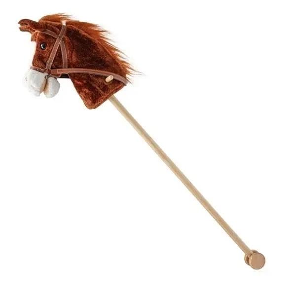 Hobby Horse Bruno marron avec bride et anneaux pour enfant