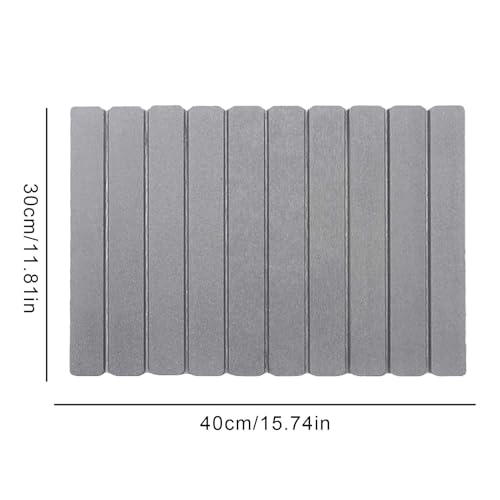 Tapis de douche antidérapant et tapis de bain à séchage rapide en pierre - 3