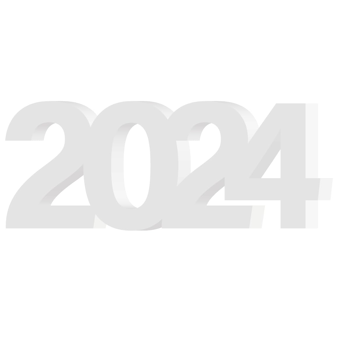 Photo 1 of Large 2024 Sign Gradutaion Decorations 2024 Senior Photo Props Letter Sign Centerpieces for Table Top Freestanding Number 2024 Sign for Grad Party Supplies Wedding New Year Decor - White 15.55" White 2024