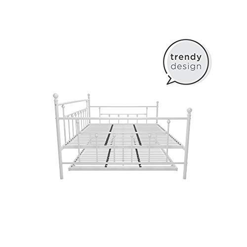 Dhp Manila Metal Queen Size Daybed And Full Size Trundle (White) #TOP6