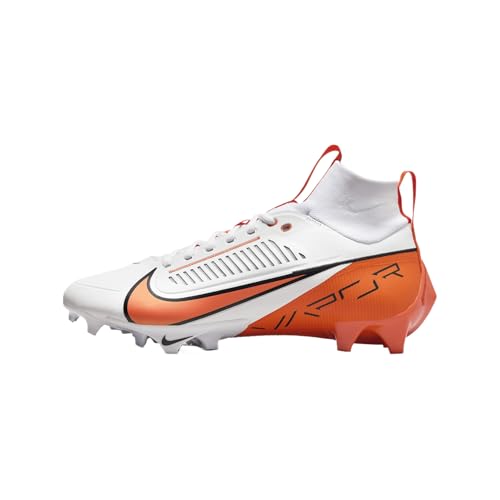 Nike Vapor Edge Pro 360 2 (Team Bank) Men's Football Cleats (FQ4044-100, White/Black/Brilliant Orange) Size 16