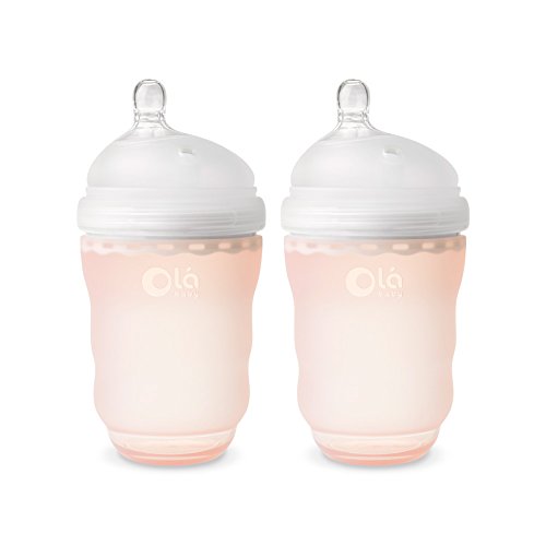 Image of Olababy Gentle Bottle 2 Piece Coral Set, 8 Ounce 2PK