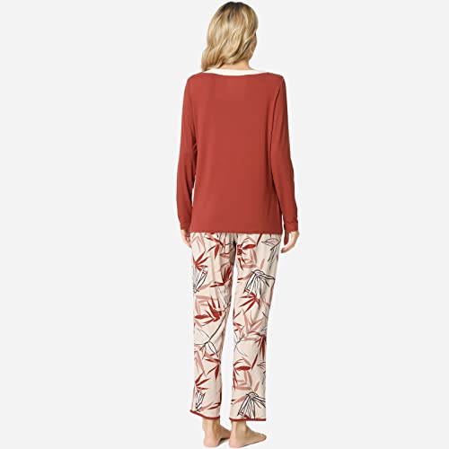 Image of GYS Women's Bamboo Viscose Long Sleeve Pajamas Set