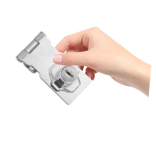 Image of DOITOOL Keyed Hasp Lock Stainless Steel Security Lock for Cabinets and Doors Quick Installation Concealed Screws Material for Office and Home Use