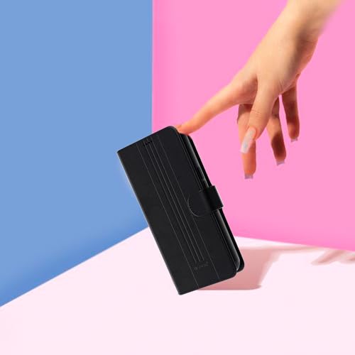 Image of U-Case Compatible with Oppo Reno 12 5G Flip Cover| Leather Finish | Inside Pockets & Inbuilt Stand | Shockproof Wallet Style Magnetic Closure Back Cover Case