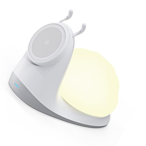 Station de charge bébé et veilleuse escargot pour illuminer la chambre d enfant
