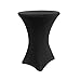 Produktbild Hengda Stehtischhusse Stehtisch hussen Stretchhusse Schwarz Größe:Ø 80-85 cm Universal Tischhusse Stehtischüberzug Husse für Stehtische überwurf für Bistrotisch/Stehtisch Hochzeiten und Feiern