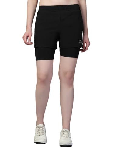 Image of CHKOKKO Gym Shorts for Women Workout Sports Running Quick Dry Fit Double Layer Inner Compression with Pockets Breathable Lightweight Wear