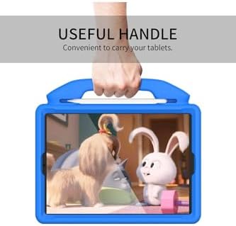 iPad 10.2 ile Uyumlu 8. Nesil ve 9. Nesil Tablet Kılıfı, Tutmalı Standlı, Yumuşak Silikon, Çocuk Kılıf, Mavi - Görsel 3