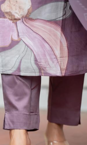 Image of Sun Fashion And Lifestyle Kurta Sets for Woman | Kurti Set |Women's 3 Piece Kurta Pant Dupatta Set |Cotton Blend Kurta Woman |Elegant Suit for Women |Dupatta