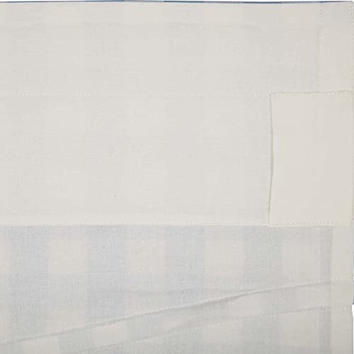 VHC-Brands-Annie-Blue-Buffalo-Check-Farmhouse-Ruffled-Panel-Curtain-Set-84×40 VHC Brands Annie Blue Buffalo Check Farmhouse Ruffled Panel Curtain Set 84×40