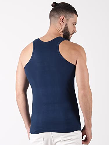 Image of Dollar Lehar Men Combed Cotton Round Neck Vest -Colour May Vary