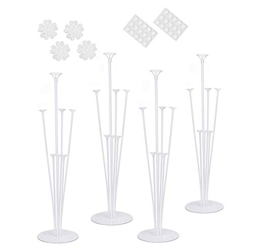 ABSOK Kit de Support de Ballon de Table avec Support de Support de Tasse/Poteau/Base de Ballon pour l'obtention du diplôme, Mariage, Anniversaire, décorations de fête