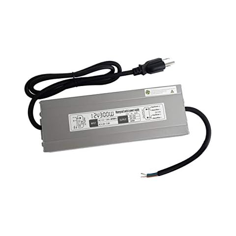 lenoup 300w Waterproof Power Supply Transformer,110-130v AC to 12v DC Output 25a Power Supply Adapter with 3 feet Cable for Outdoor Use Cover
