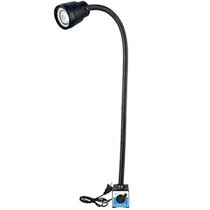 5W CNC Magnetic LED Work Light Waterproof IP54 Industrial Machine Lights 110-220V with Plus Long Gooseneck Lamp (800mm)