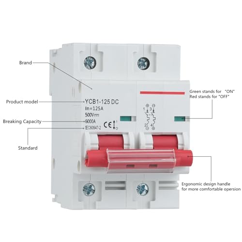 MCB DC 500V 100A CNC disjoncteur contre les courts-circuits de lignes électriques continues - 3