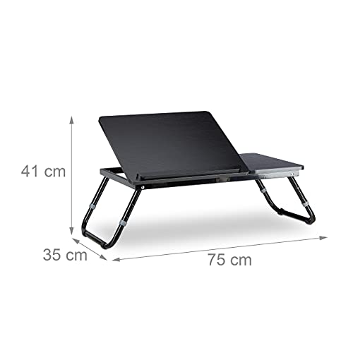 Laptoptisch Relaxdays: Höhenverstellbarer Schreibtisch für Bett und Couch