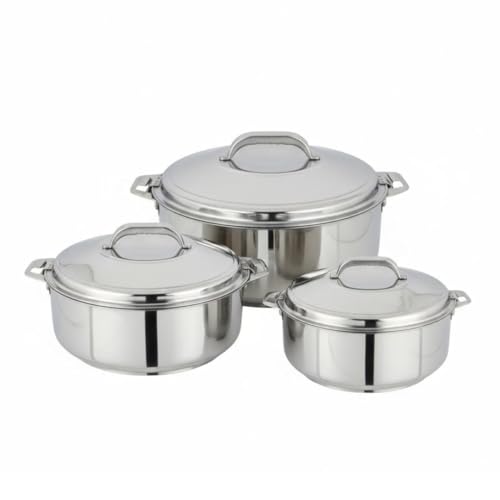 SEAGULL Deluxe Hotpot 3-Piece Set | Premium Insulated Casserole Set | Keeps Food Hot & Fresh (S(1L 1.5L 2.5L))