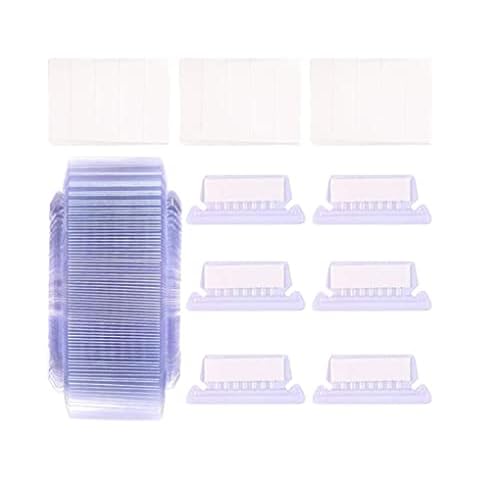 File Folder Tabs Hanging Clear Plastic Label Holders and Inserts 50Pcs for Quick Identification of Hanging Files Cover