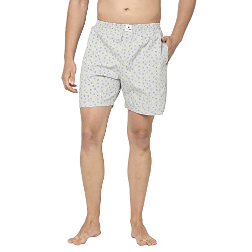 Image of Underjeans by Spykar Men Premium Cotton Blue Boxer