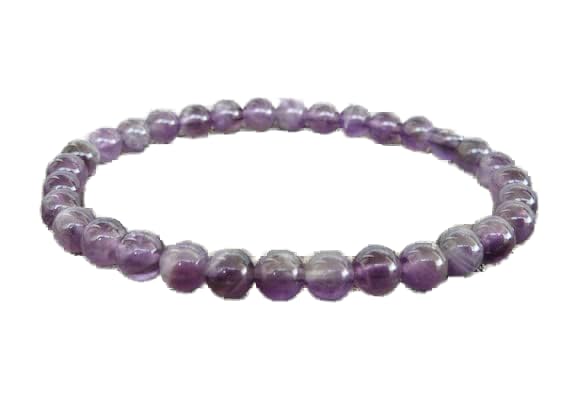 Bracelet améthyste contre le stress en perles de 6mm
