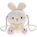 SOIMISS White Rabbit Purse Plush Bunny Crossbody Messenger Shoulder Bags Lovely Cartoon Rabbit Fluffy Chain Bag