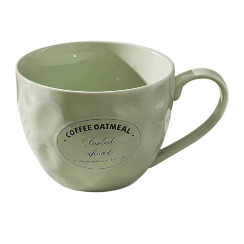 Duża ceramiczna filiżanka do kawy, 650 ml, filiżanka do kawy z mlekiem, miska do sałatki, filiżanka do herbaty, gładka glazura na kakao, cappuccino, latte, musli, nadaje się do mycia w