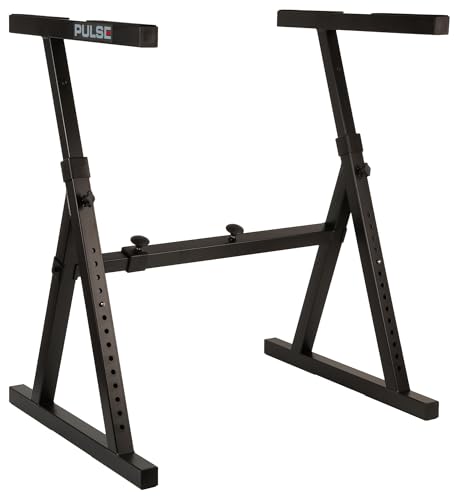 PULSE Heavy Duty Z Stand Adjustable Keyboard & DJ Equipment Stand Fits 88-Key Keyboards CDJ Turntables & Mixers Max Load 80kg