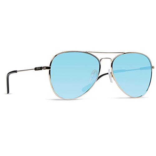 Dot Dash Aerogizmo Adult Sunglasses, Gold Gloss/Blue Chrome One Size